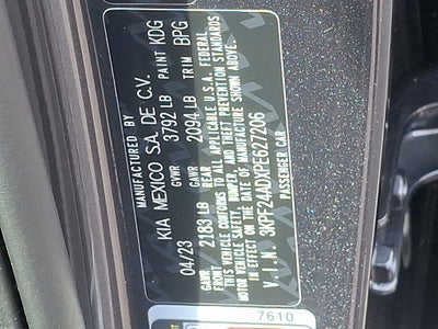 2023 Kia Forte LXS