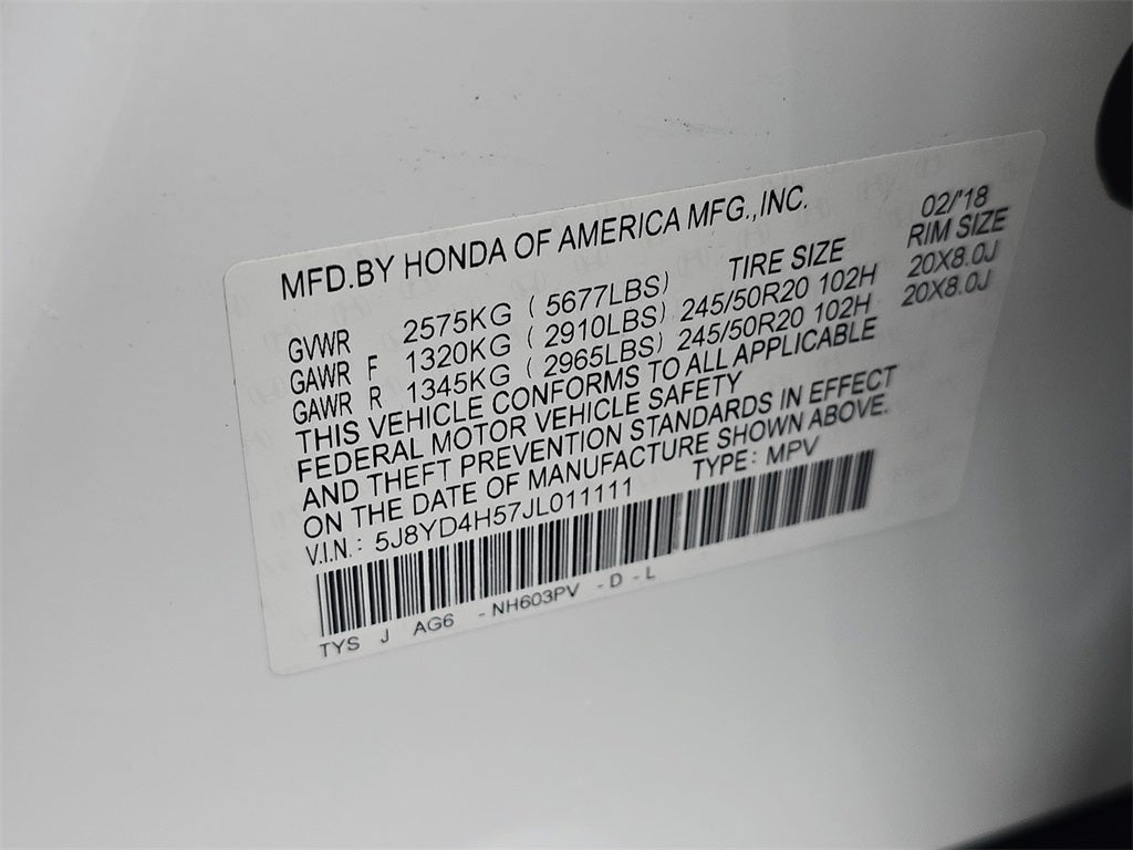 2018 Acura MDX 3.5L SH-AWD w/Technology Package
