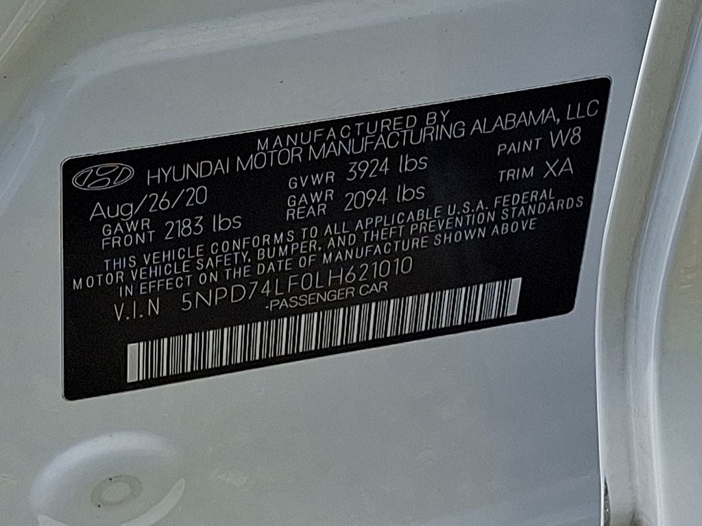 2020 Hyundai Elantra SE