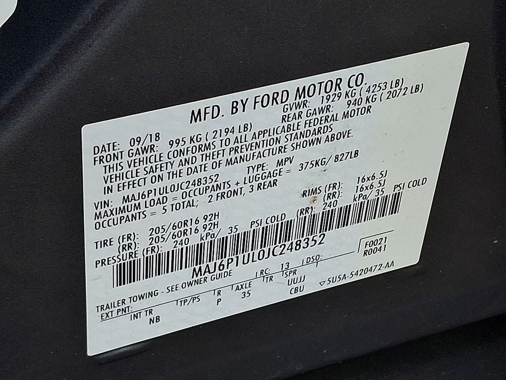 2018 Ford EcoSport SE